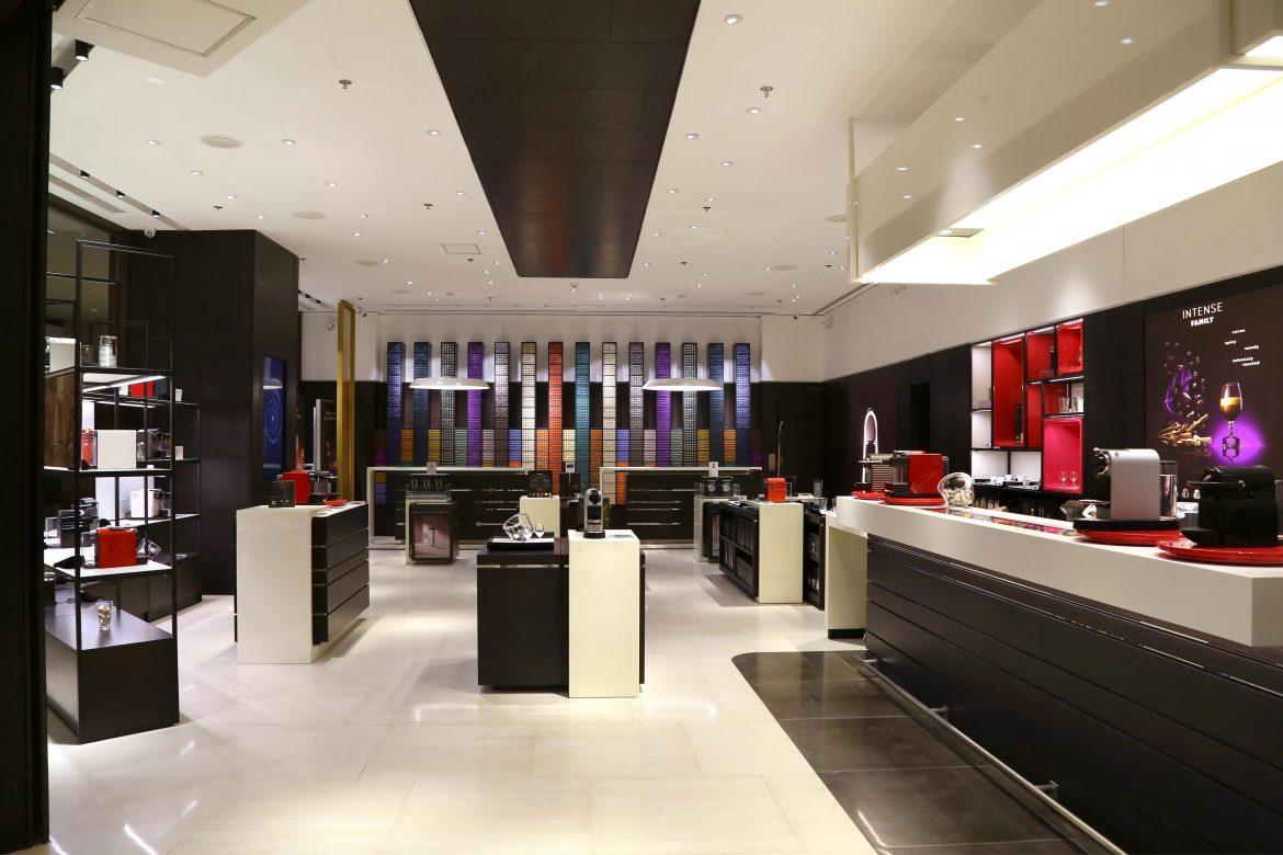 Nespresso’s boutique, just like George Clooney
