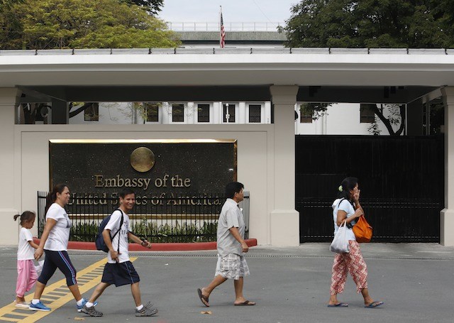 Filipinos go to the US Embassy in Manila to get VISA.