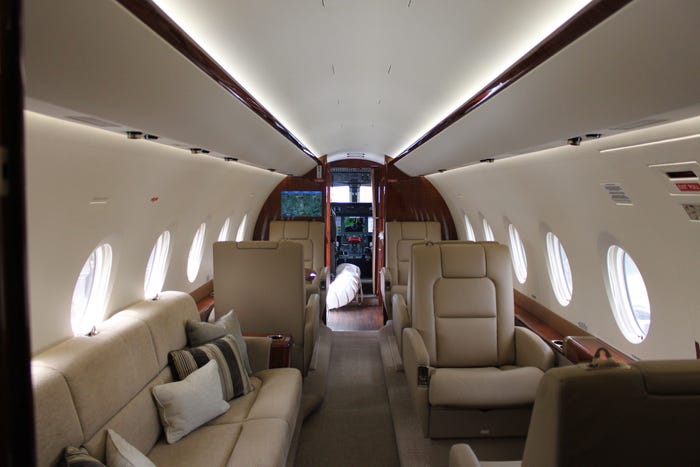 Gulfstream G-280 business jet, interior