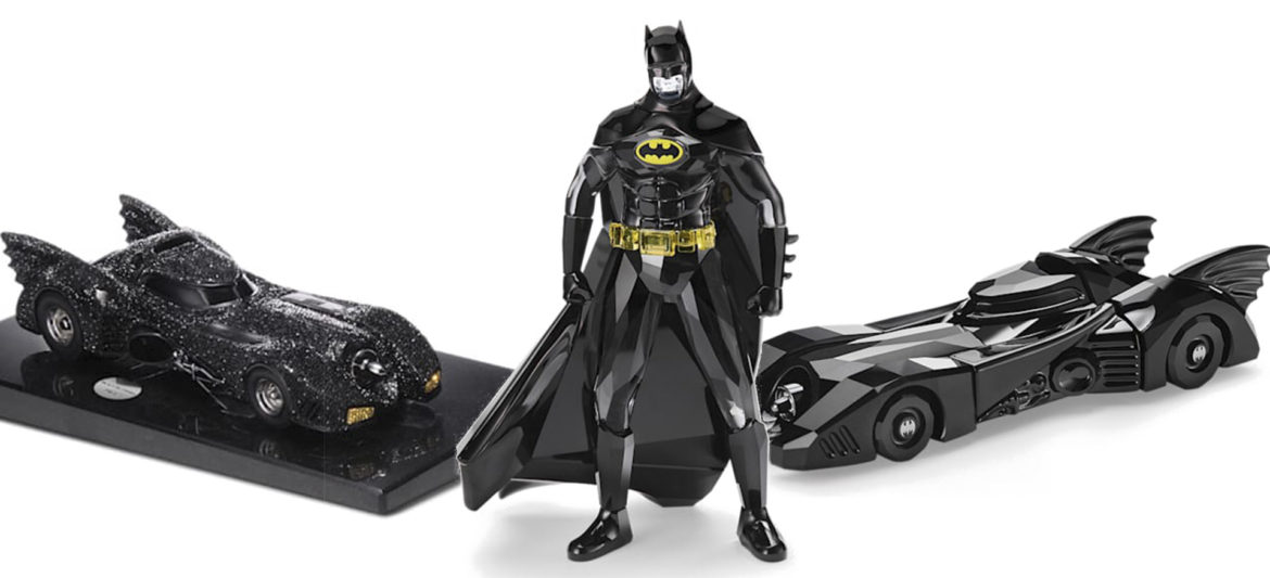 Swarovski is selling Batman and Batmobile crystal figurines
