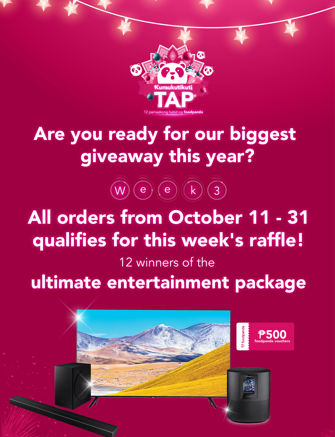 The Holiday Season is kumukutikuti-TAP with foodpanda’s 12 Surprises of Christmas